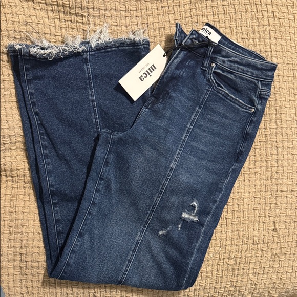 Mica High Rise Distressed Blue Jeans - Picture 4 of 13